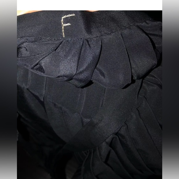 Vintage Valentino Boutique Black Long Sleeve Blouse And Skirt Set Pleated Size 8 - Picture 7 of 11